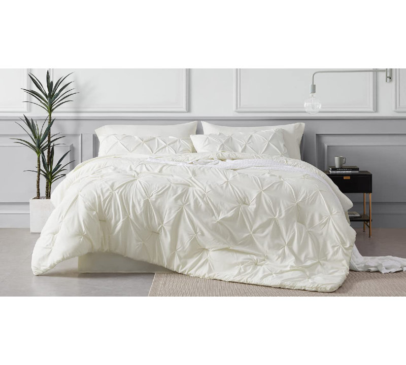 Polyester Percale Comforter, Light Beige