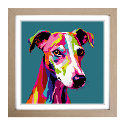 Whippet - Framed Print