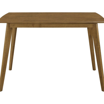 Solid Wood Table In Chestnut Color - Rectangular Top, Angled Legs For A Stylish And Practical Dining Wood, With Versatile