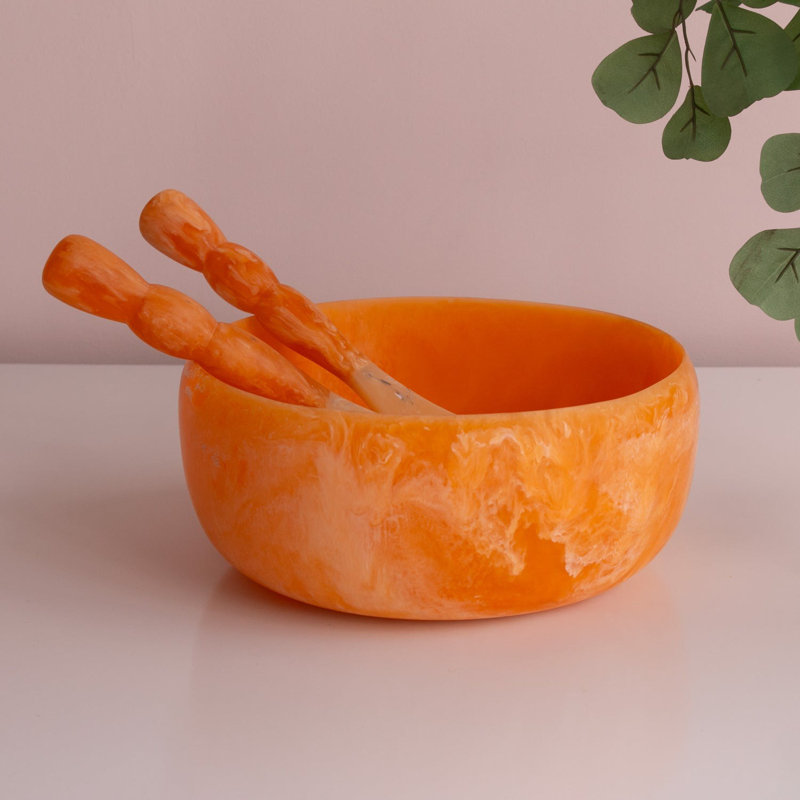 Resin Fruit Bowl, Tangerine