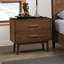 Ensemble de chambre à coucher 3 pièces avec lit plateforme et lit noyer-5178742