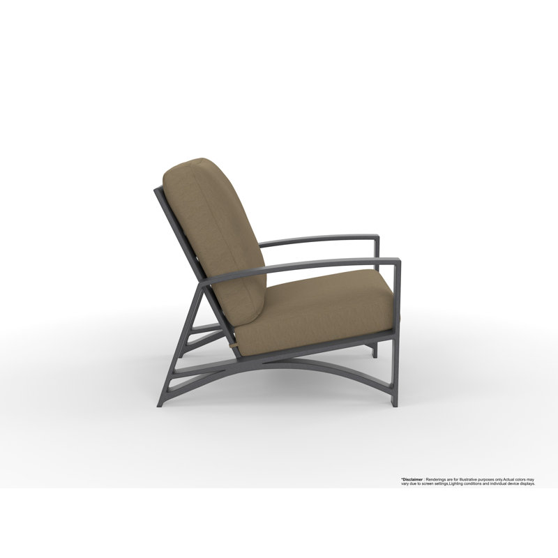 Arc Outdoor Lounge Chair, Graphite, Sahara Cafe