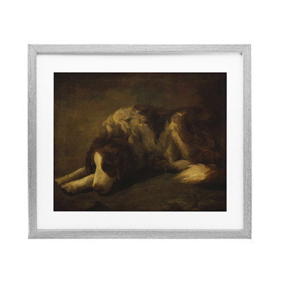 «Dim Lighted Classic Dog», reproduction encadrée sous verre, design par Lil 'Rue