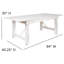 Dejon Ensemble de table de ferme pliable et quatre bancs 8 pi x 40 po Taren-2108843349-2105094733