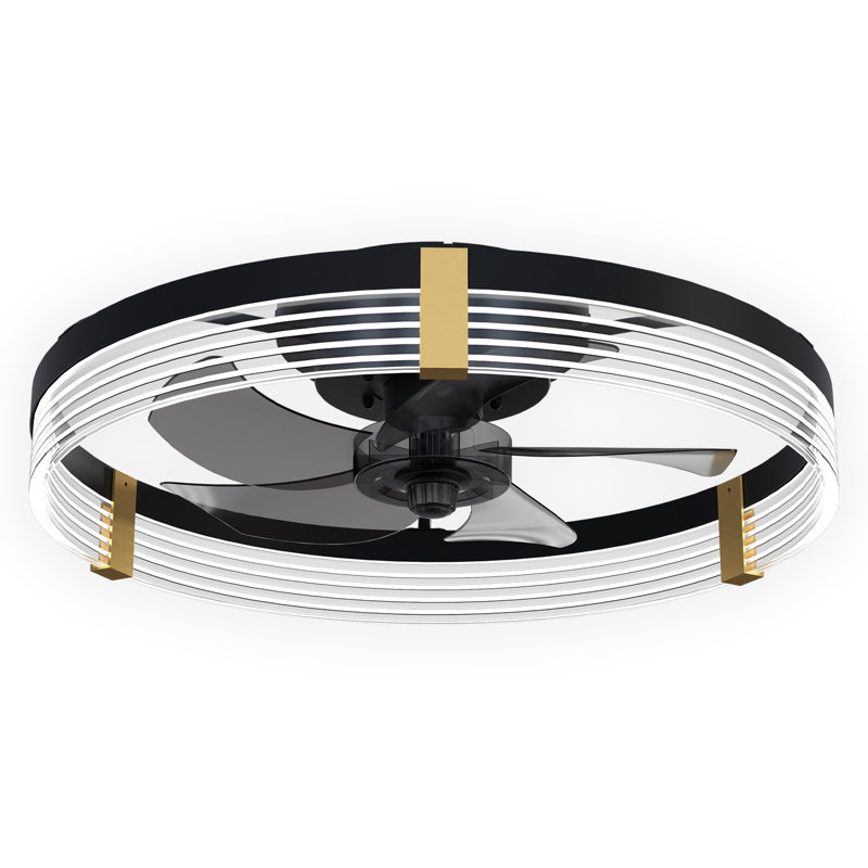Kordae Indoor Flush Mount Ceiling Fan with Light