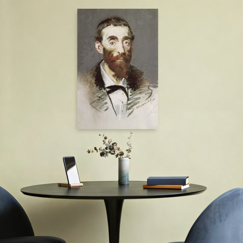 Portrait impressionniste contemporain abstrait d'Ernest Cabaner - Reproduction d'art mural, H 24 po x l 16 po
