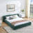 Queen Size Grounded Upholstered Platform Bed Frame, Thick Chenille Fabric Low‑Profile Bed, Stable MDF & Particle Board Construction, Modern Elegant Bedroom Furniture, Easy Assembly-214758374