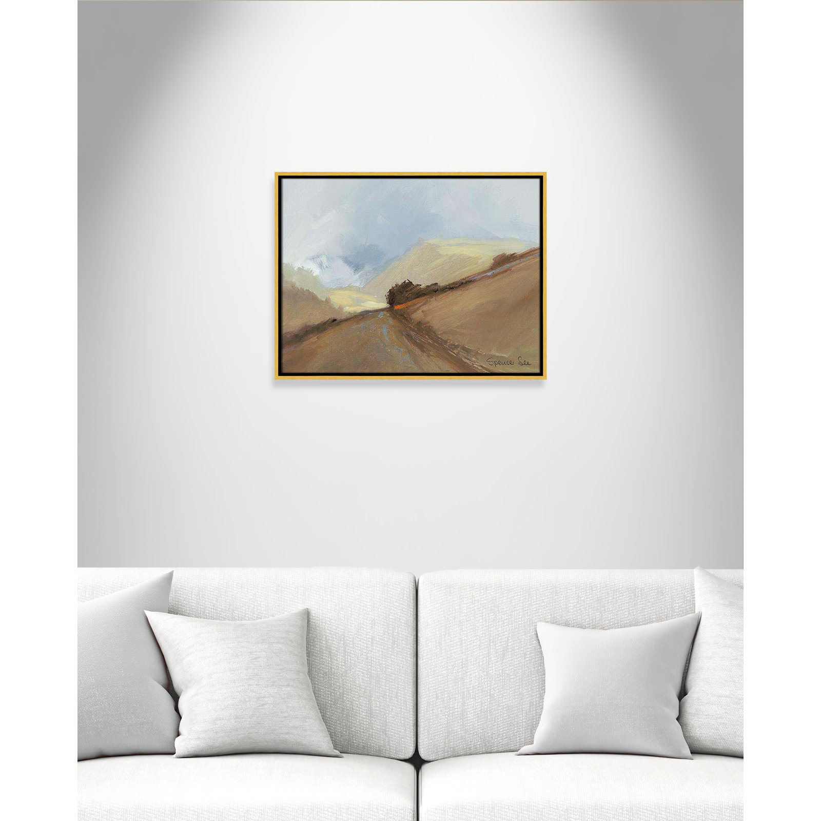 Heaven And Earth II by Spencer Lee, 19.5'' H x 25.5'' W x 2'' D, Gold Framed