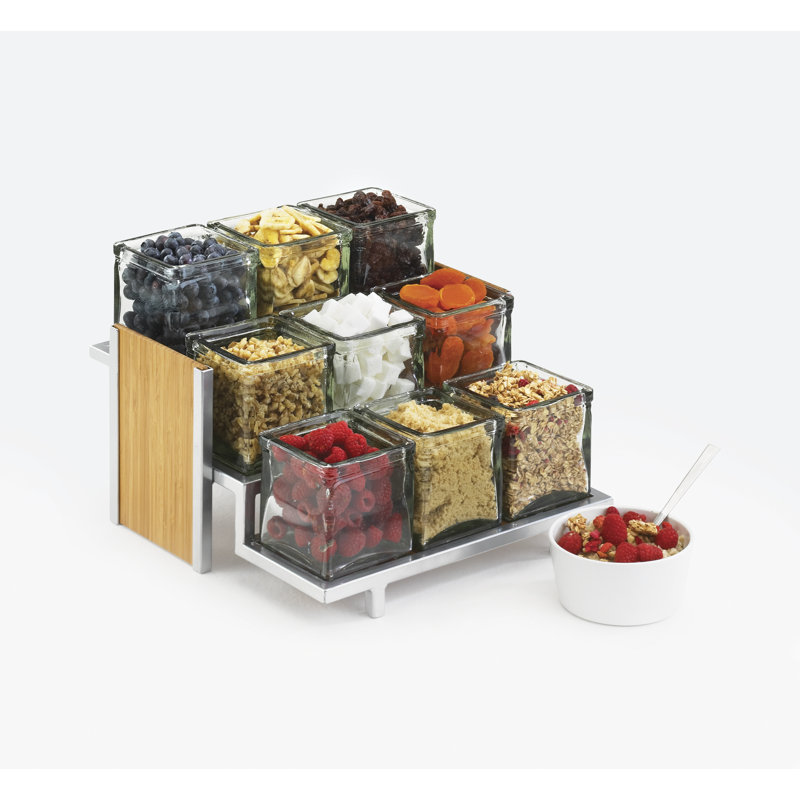 Présentoir 9 pots Eco Modern, Brun