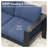 73" All-Weather Aluminum Patio Sofa, 3 Seat Outdoor Couch With  Thick Blue Cushions & Black Frame-1812508259-1812508268