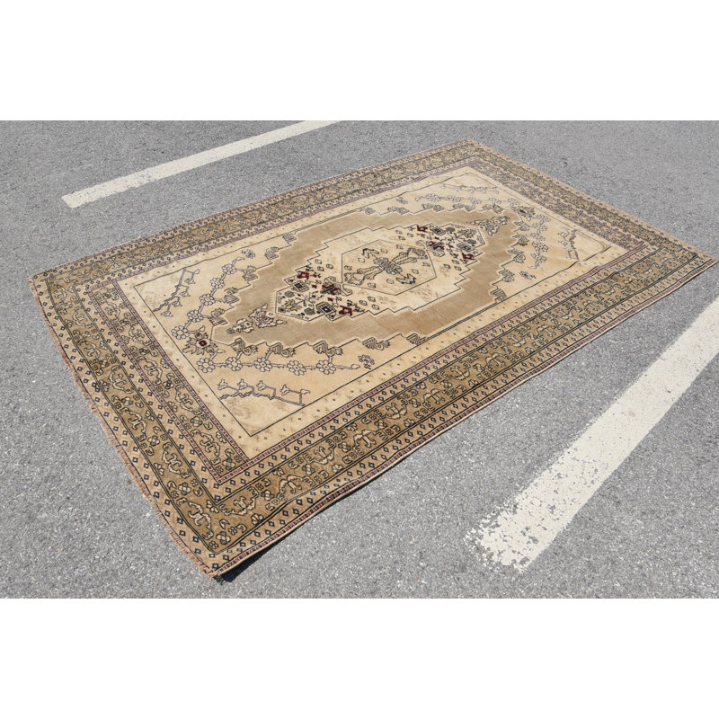 Tapis turcs, grands tapis de 5,3 x 8,3 pi, tapis rétro, tapis brun, tapis oriental, tapis bohème