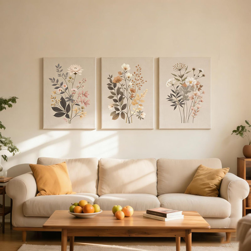 3 Piece Wrapped Canvas Wall Art