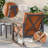 2-Person Outdoor Rocking Chair Set with Table and Cushions-1953454669