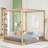 Canopy Platform Bed With Support Legs