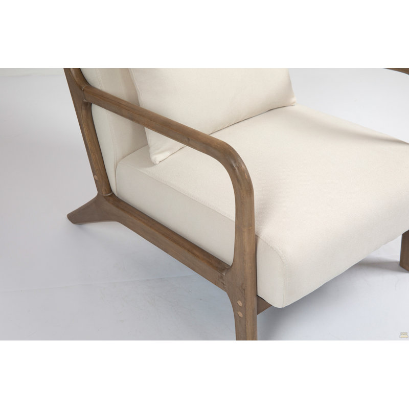  Chaise avec accoudoirs de lecture avec coussin de taille Mid Century
