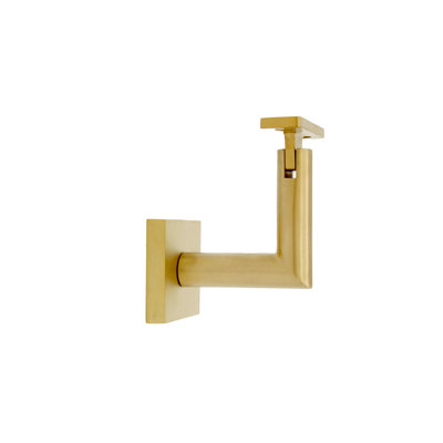 Surface Mount Handrail Bracket with Square Rose and Flat Plate