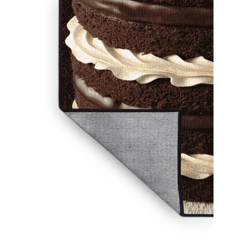  Tapis lavable noir Forest Desserts, Tapis de couloir 2 pi x 4 pi