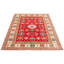 Tapis rouge foncé Malechi Gazni 6 pi 8 po x 9 pi 8 po