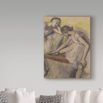 «Dancers in Repose» par Edgar Degas, reproduction de peinture à l'huile sur toile tendue