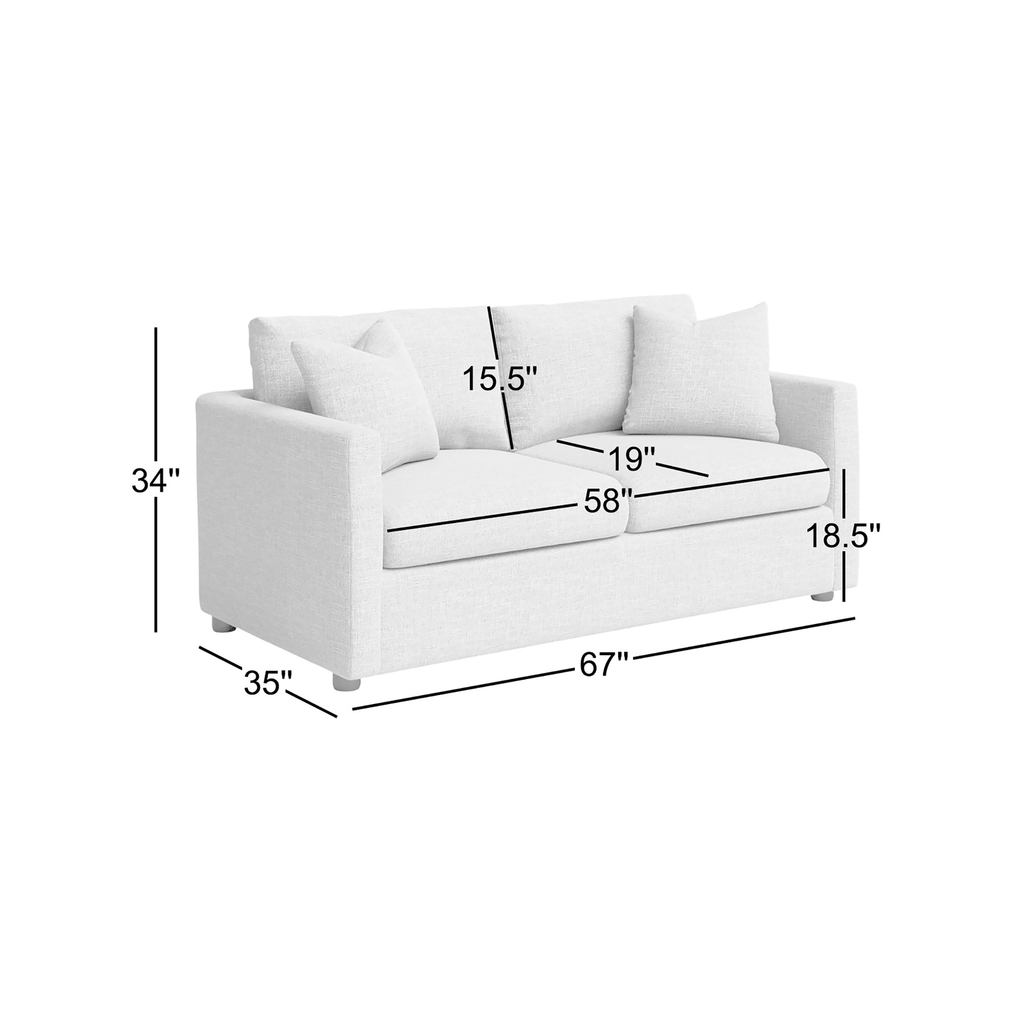 Godwin 67'' Upholstered Sleeper Sofa, Drusky Moonglow Sustain® Basketweave
