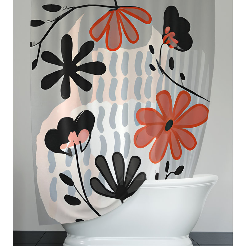 Rideau de douche Poisson, H 93 po x l 70 po