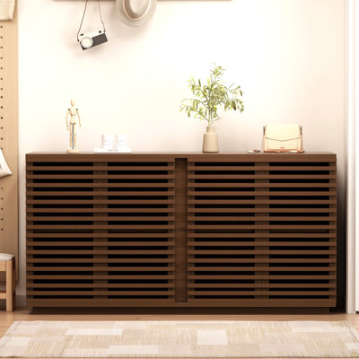 Buffet avec portes en bois massif