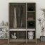 Rangement pour garde-robe en bois 6 portes pour chambre à coucher-106601788