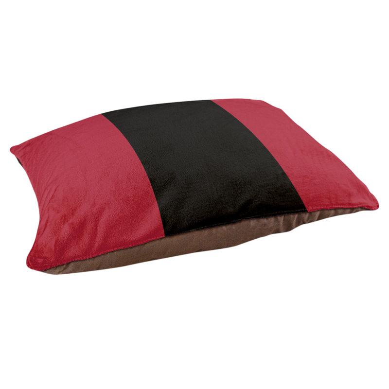 Coussin pour chien Denver, Petit (l 28 po x P 18 po x H 6 po), Rouge/noir