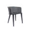 Ensemble de chaises de salle à manger d'extérieur en fer noir Milan