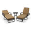 Chaise longue simple 86,5 po avec coussins et table
