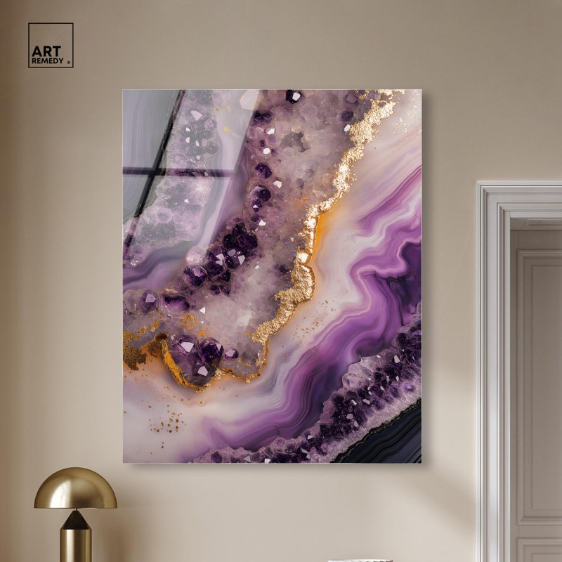 Art mural Améthyste Améthyste «Dream I» par Art Remedy, prêt à être accroché, H 45 po x l 36 po