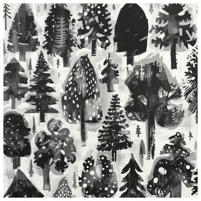 Couvertures monochromes Forest Illustration