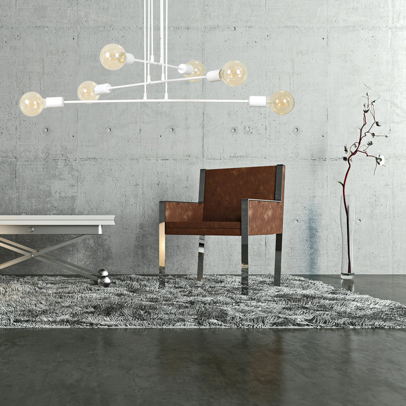 Mullins 6 - Light Cluster Pendant, White