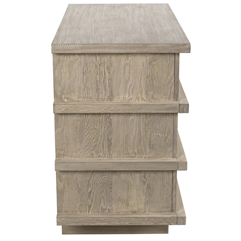 Bergamot 3 - Drawer Solid Wood Dresser, Gray Wash Wax