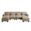 Canapé modulaire en U en chenille 4 places avec 2 repose-pieds Modern