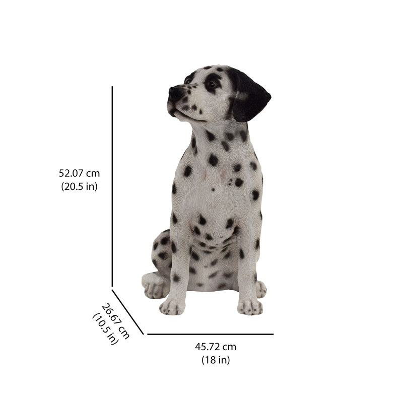 Statue pour chien assis dalmatien