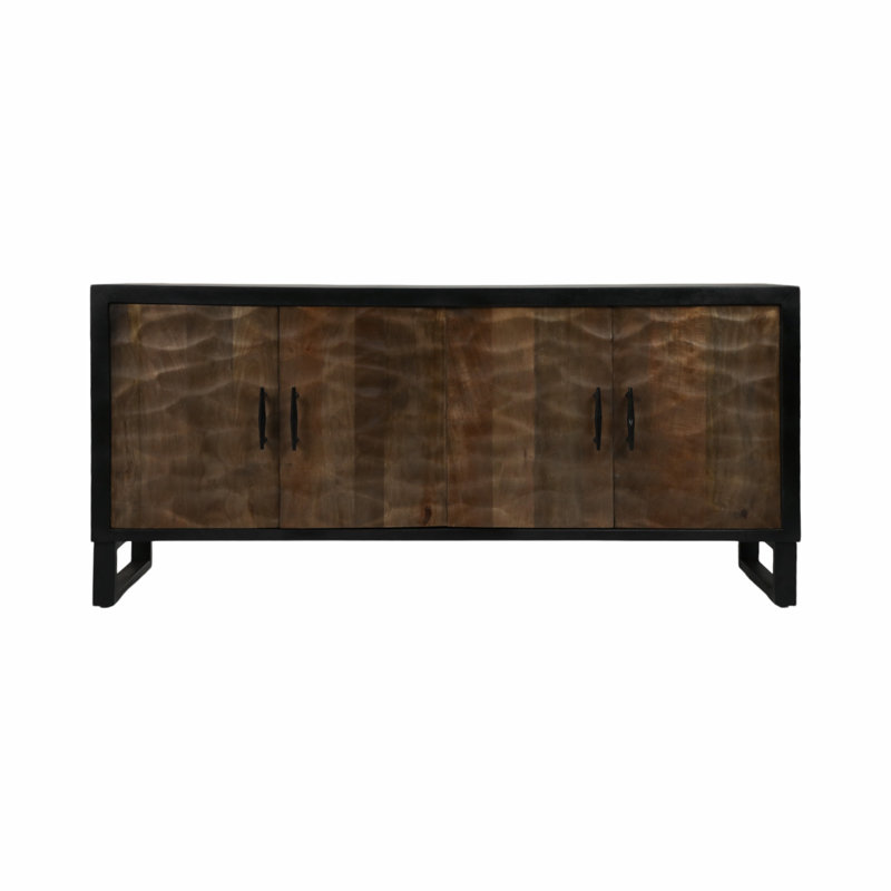 Exquisite 65" Ramsey Wood Sideboard in Rich Brown - Elegant Home Storage Solution
