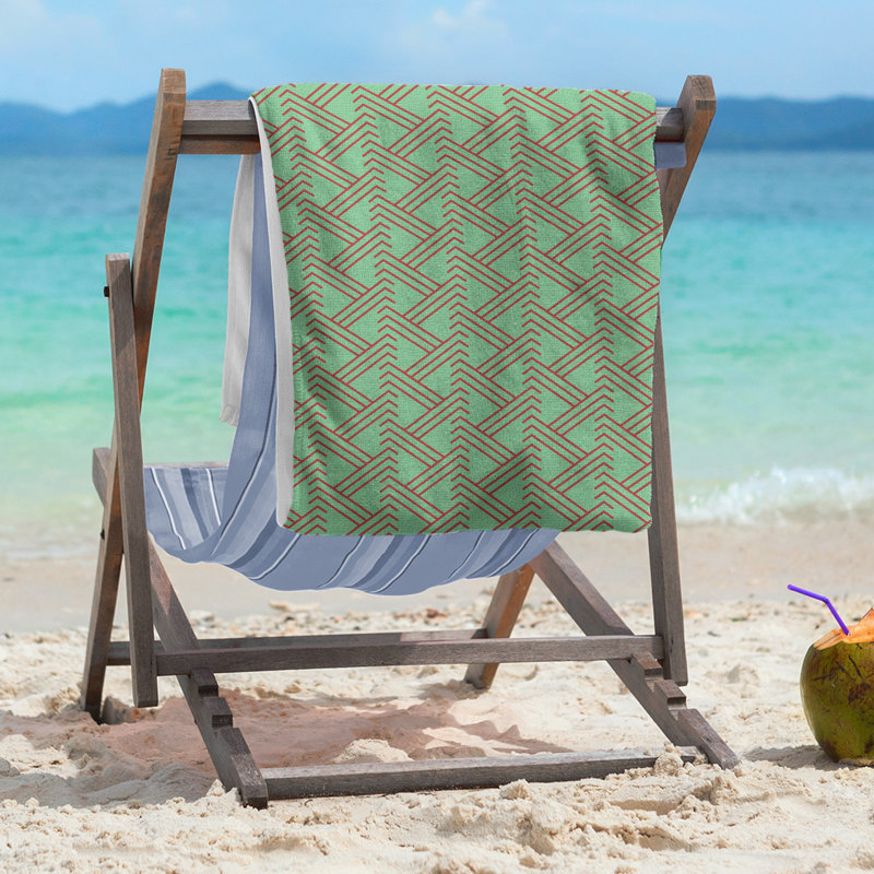 Beach Towel, Green, Poly/Cotton