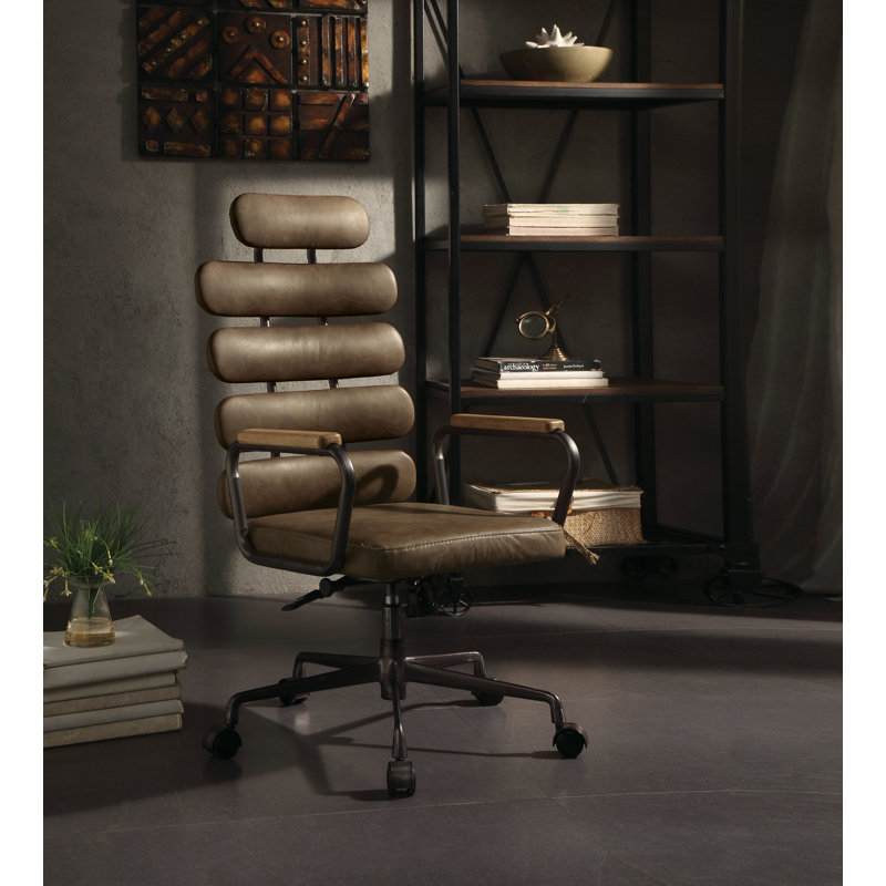 Fauteuil de conférence en cuir véritable Brixham, Brun rétro