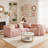 Blush Pink Modular Sectional – 4-Pc L-Shape, 101" Sofa Set