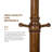 Solid Wood Coat Rack Tree-Freestanding With 8-Hook Coat Rack-1206854187