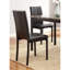Ensemble de salle à manger en métal noir 5 pièces avec table de faux marbre et 4 chaises d'appoint