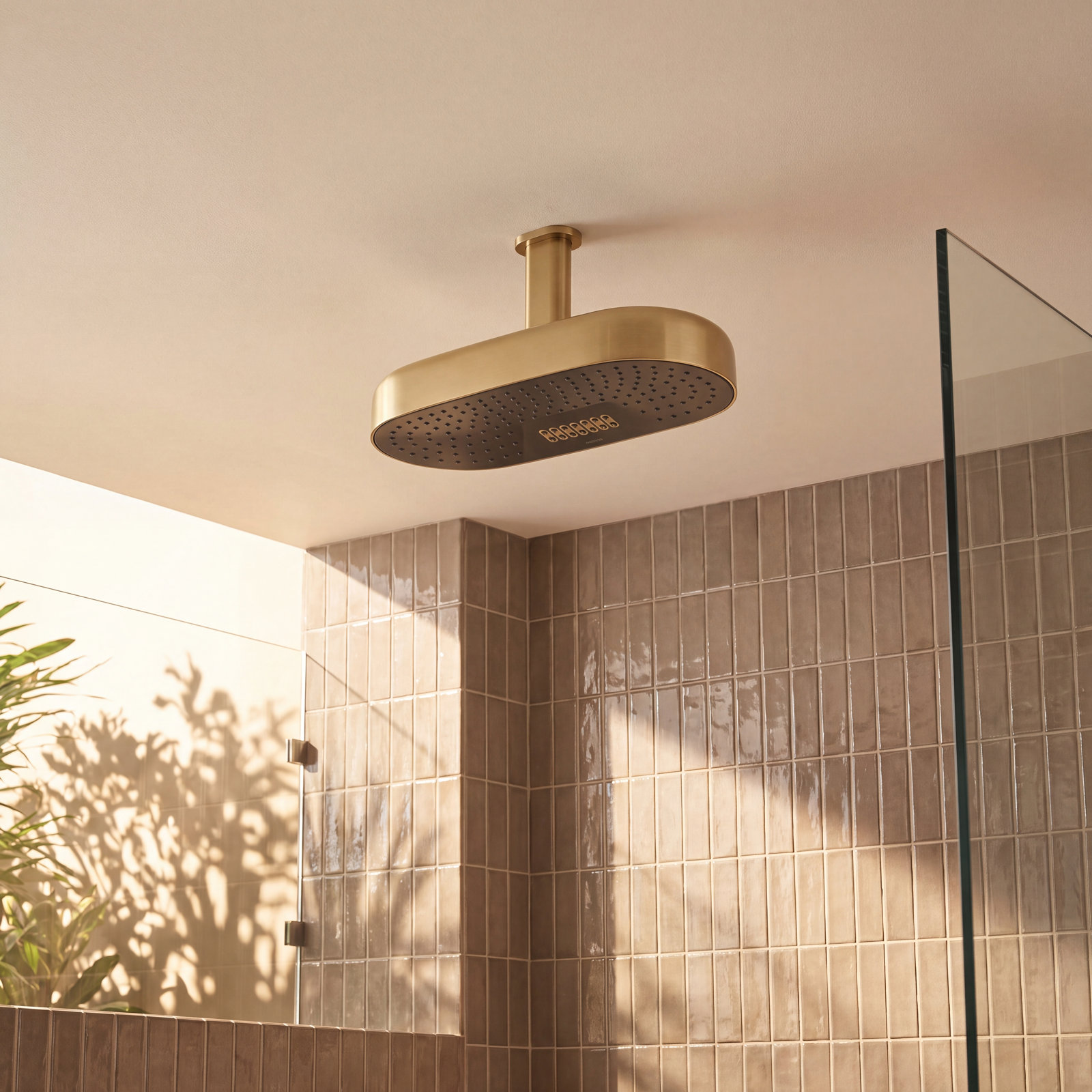 Statement 18" 2.5 GPM Oblong Rainhead, Vibrant Brushed Moderne Brass