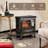 20” Electric Fireplace Stove Heater with Realistic Flame