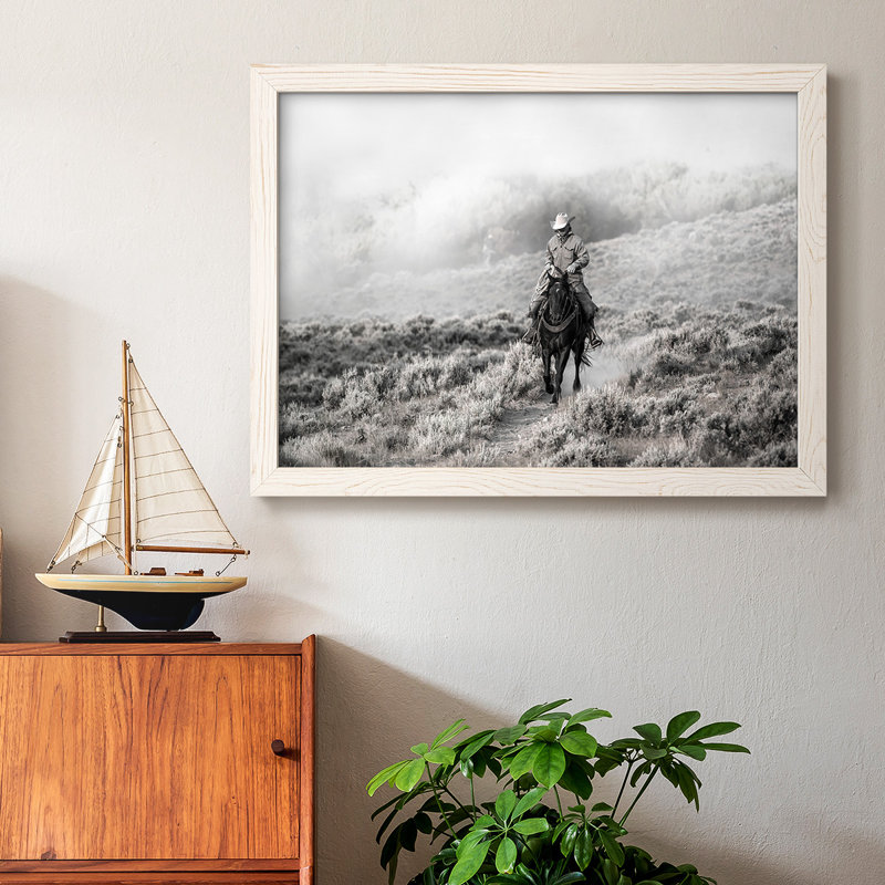 Cowboy, impression sur toile encadrée, Blanc, H 26 po x l 38 po x P 1,5 po