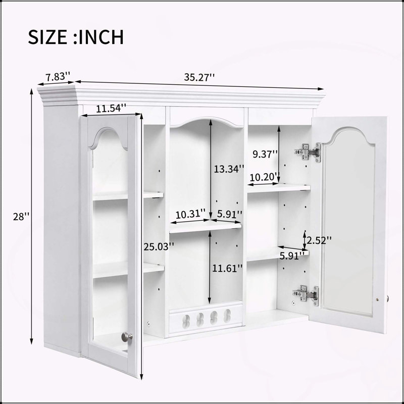Armoire de salle de bain murale avec rangement spacieux et design élégant 