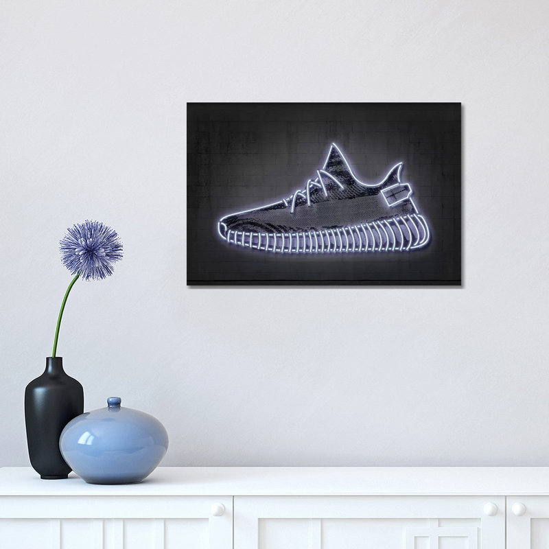 « Sneaker Y » par octave Mielu-impression d’art graphique, Pas de tapis, Toile tendue, H 12 po x l 18 po x 1,5 po