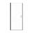 30"W x 72"H Semi-Frameless Circular Pivot Shower Door in Matte Black With 1/4" (6mm) Thick SGCC Tempered Glass-126704923