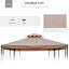 Auvent de remplacement pour abri de jardin en polyester beige Outsunny