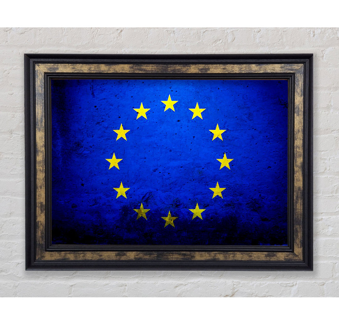 Eu Flagge - Einzelner Bilderrahmen Kunstdrucke